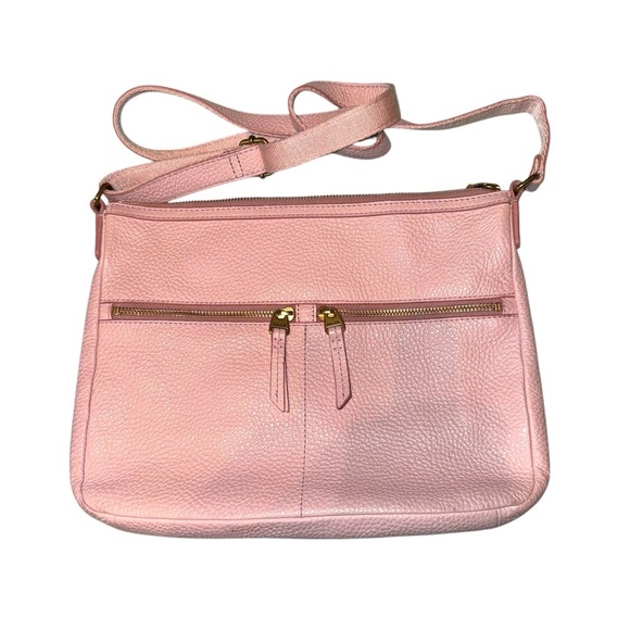FOSSIL Elise Large Crossbody in Dusty Rose Pebbled Leather LIKE NEW - Picture 5 of 14